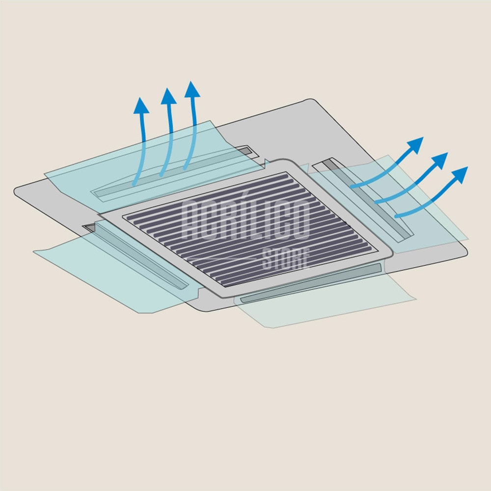 Defletor para Ar Condicionado Cassete 45cm