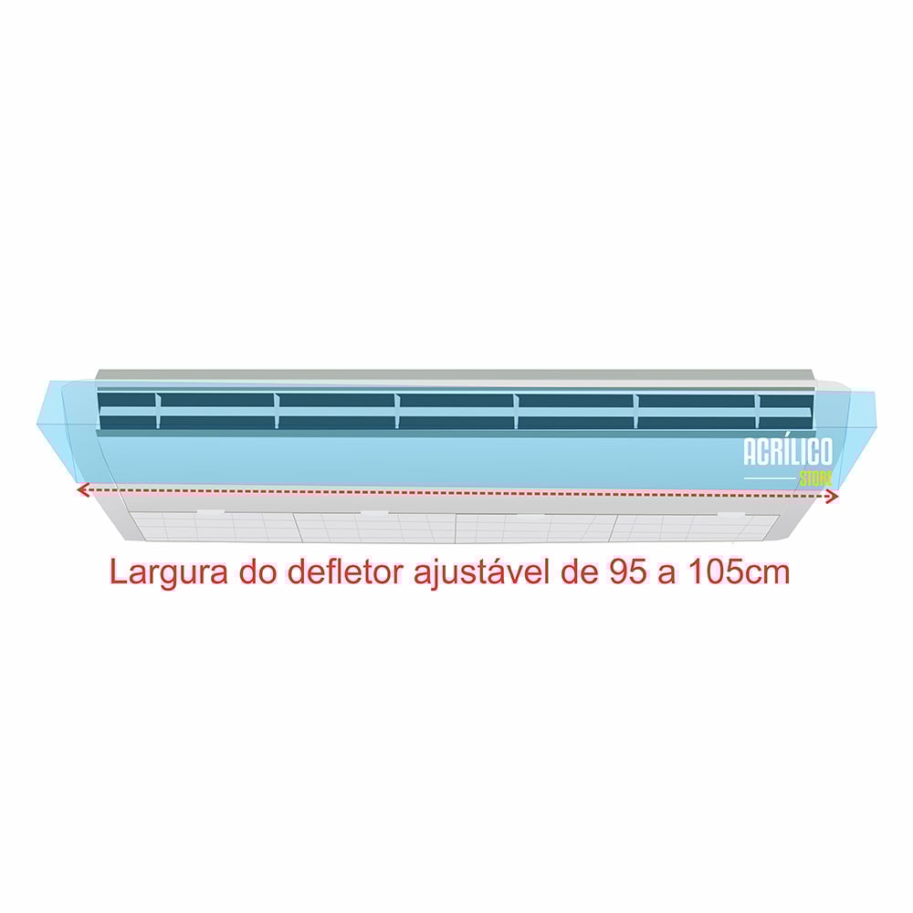 Defletor para Ar Condicionado Piso Teto 100cm