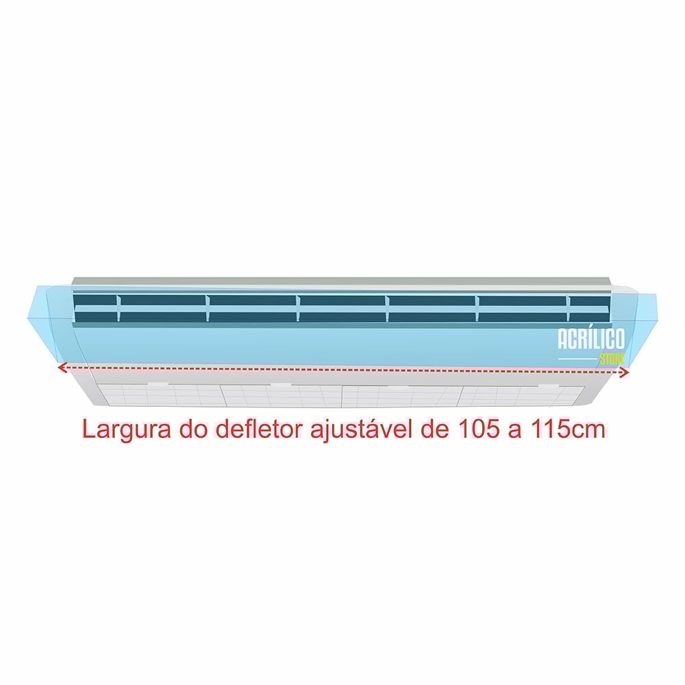 Defletor para Ar Condicionado Piso Teto 110cm Defletor para Ar Condicionado Piso Teto 110cm