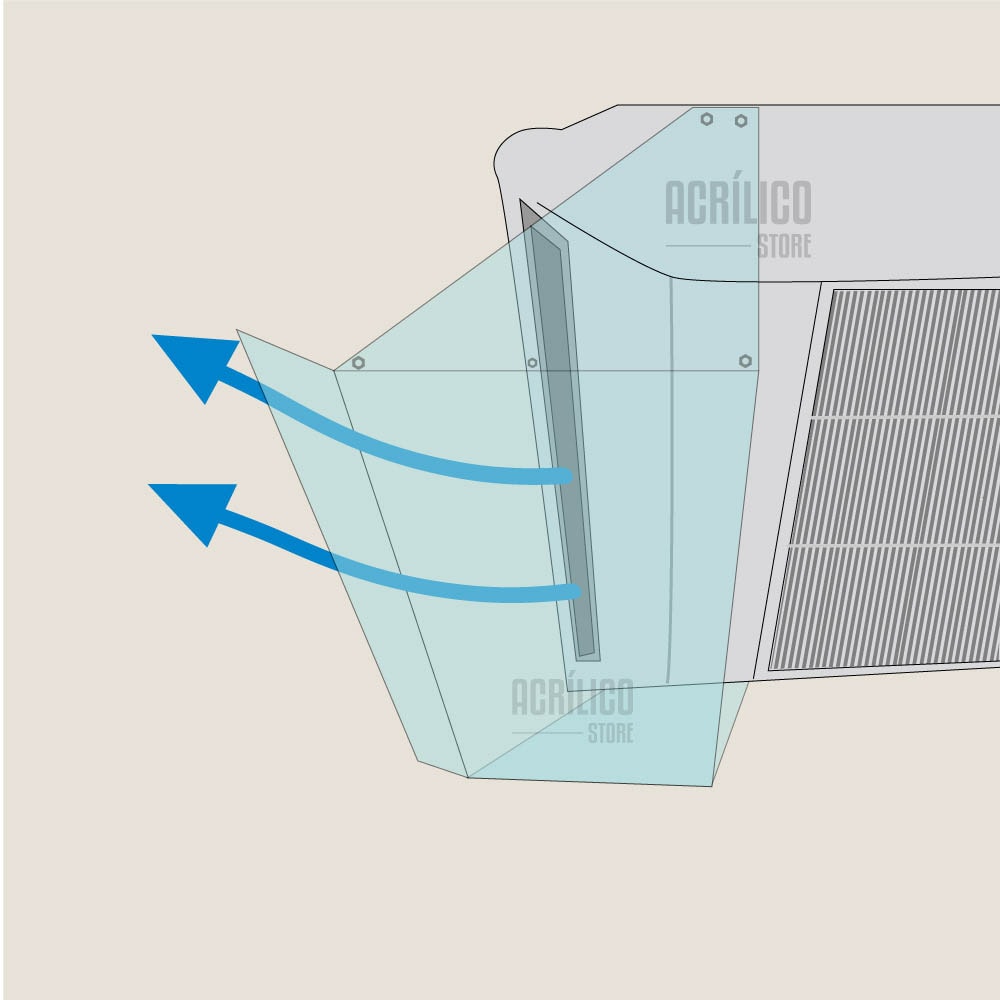 Defletor para Ar Condicionado Piso Teto 150cm