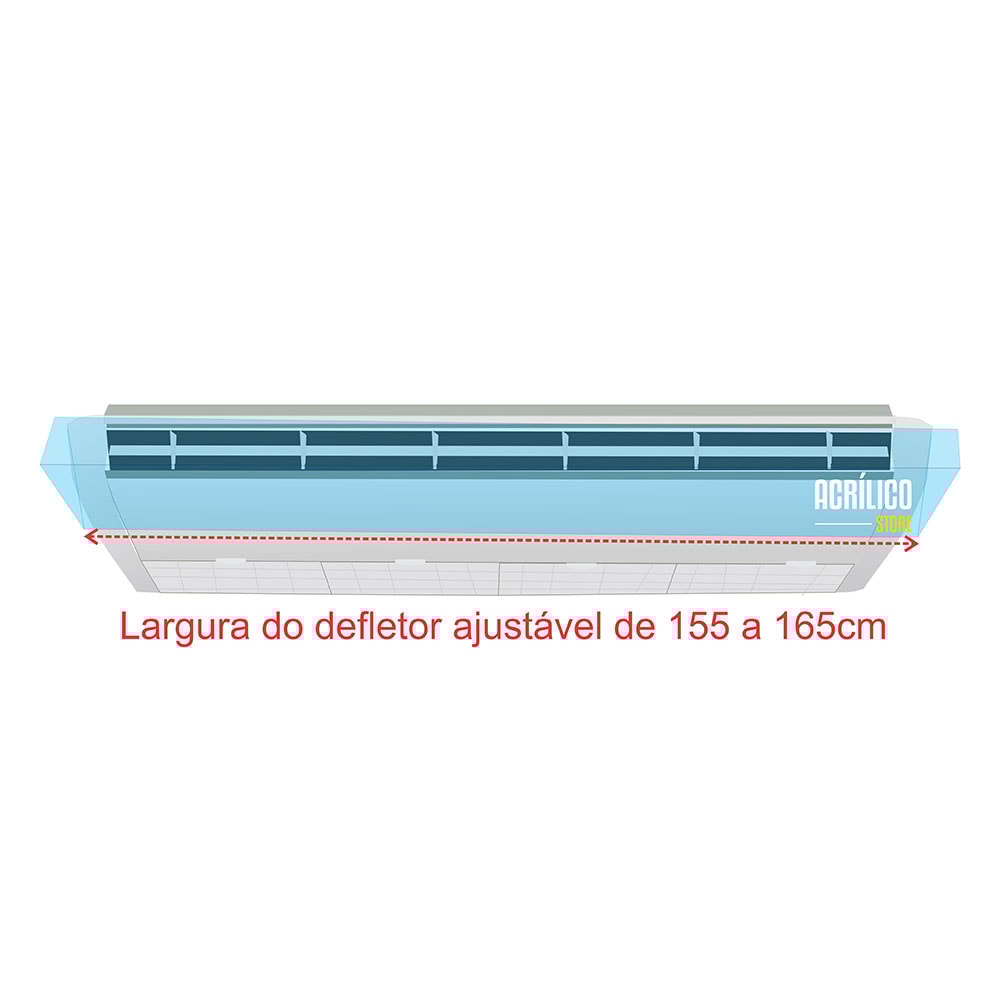 Defletor para Ar Condicionado Piso Teto 160cm Defletor para Ar Condicionado Piso Teto 160cm