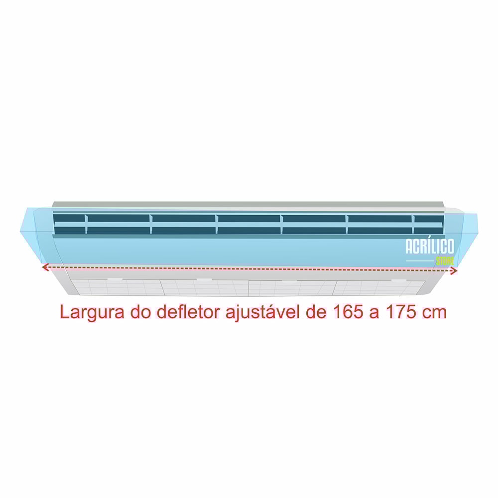 Defletor para Ar Condicionado Piso Teto 170cm Defletor para Ar Condicionado Piso Teto 170cm