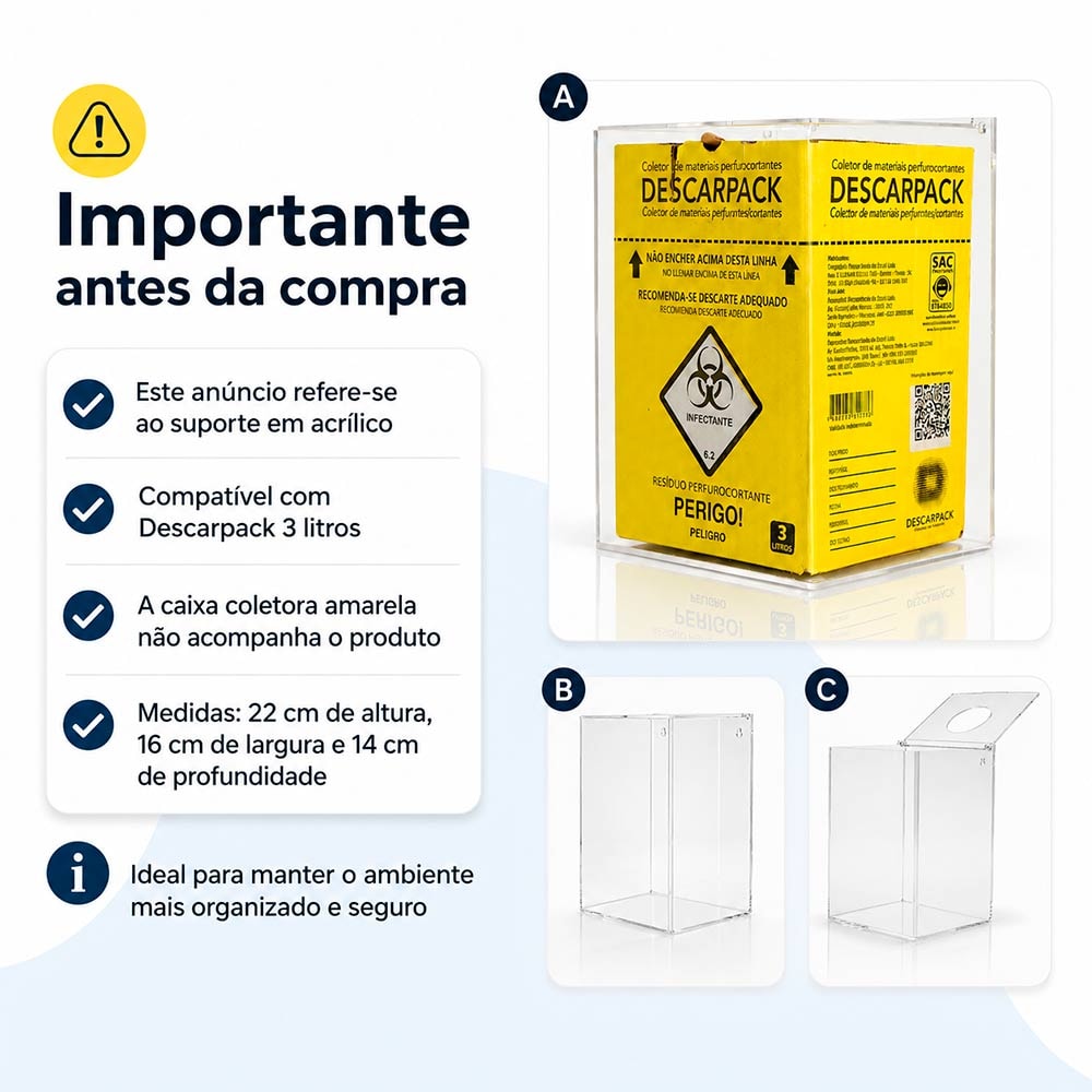 Dispenser Caixa Coletora para Descarpack 3 Litros
