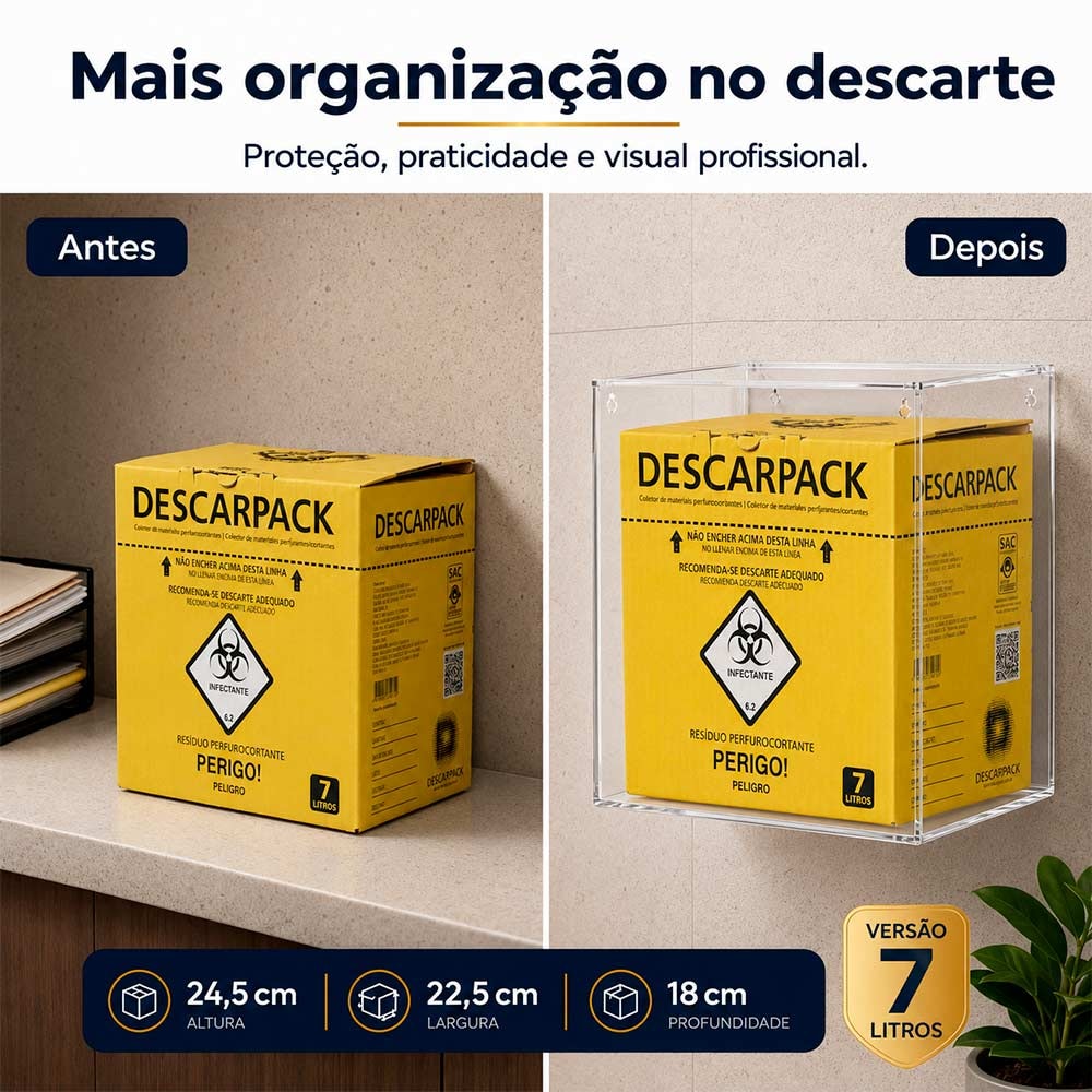 Dispenser Caixa Coletora para Descarpack 7 Litros