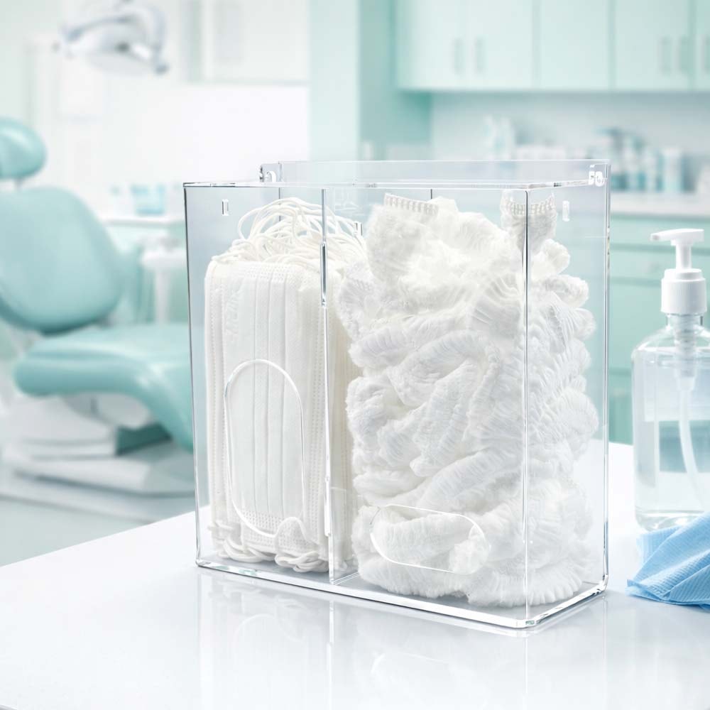 Dispenser Duplo de Máscaras e Toucas