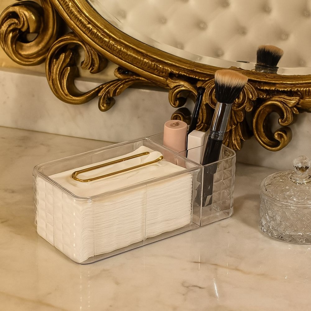 Dispenser Porta Lenço em Acrílico Diamond Dispenser Porta Lenço em Acrílico Diamond