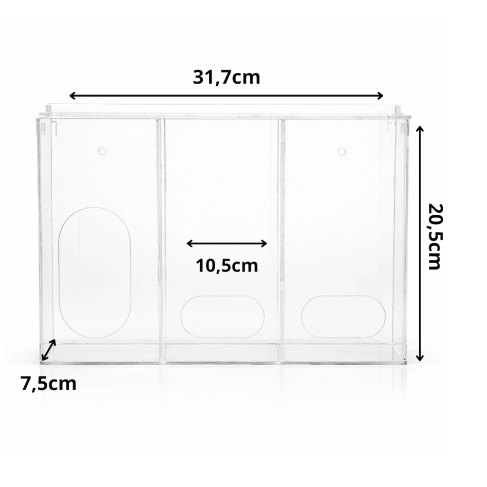 Dispenser Triplo Para Luvas e Touca