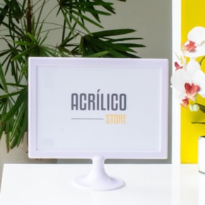 Display Branco Tipo T A4 Horizontal (30x21cm)