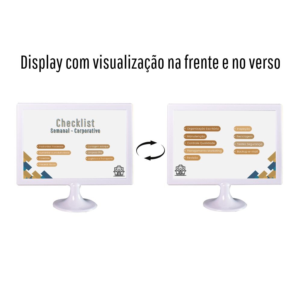 Display Branco Tipo T A4 Horizontal (30x21cm)