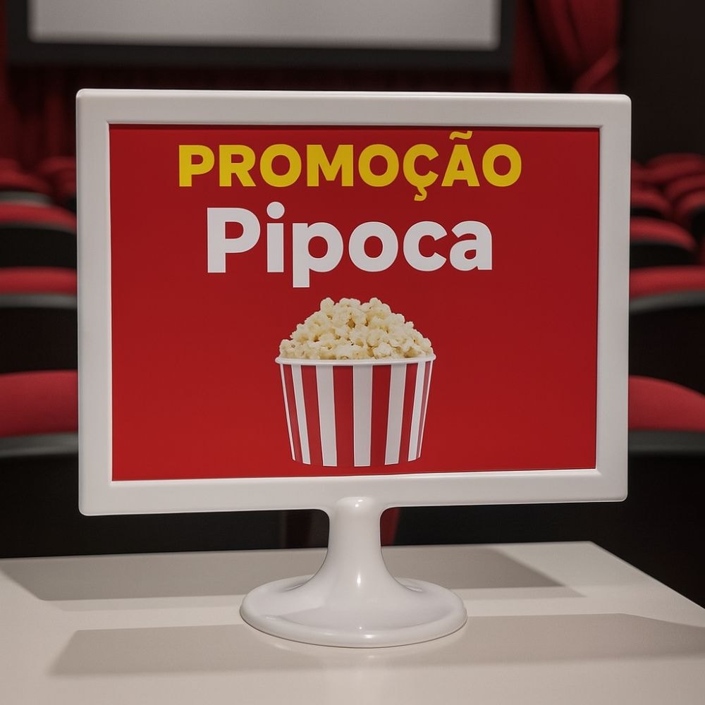 Display Branco Tipo T A4 Horizontal (30x21cm)