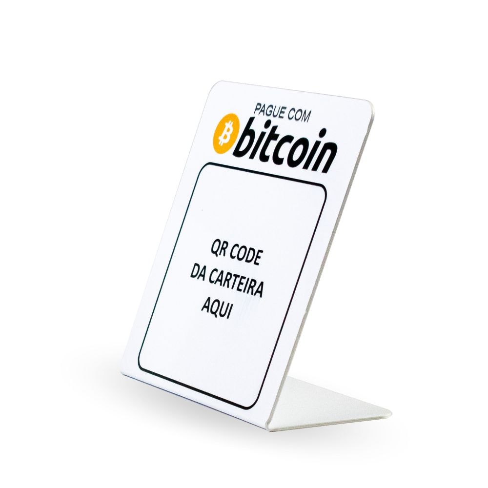 Display de Mesa QR Code Moeda Bitcoin Display de Mesa QR Code Moeda Bitcoin