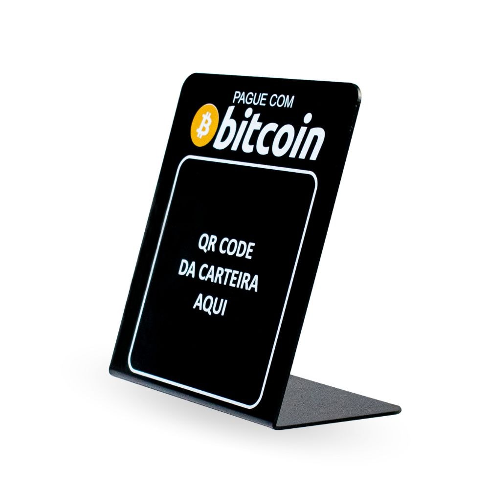 Display de Mesa QR Code Moeda Bitcoin Display de Mesa QR Code Moeda Bitcoin
