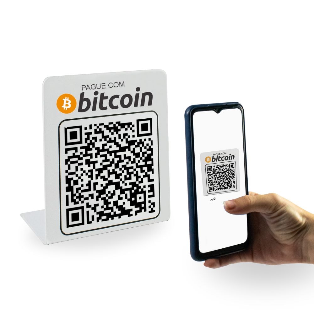 Display de Mesa QR Code Moeda Bitcoin Display de Mesa QR Code Moeda Bitcoin