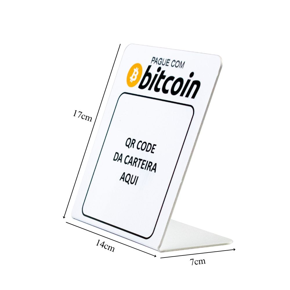 Display de Mesa QR Code Moeda Bitcoin Display de Mesa QR Code Moeda Bitcoin