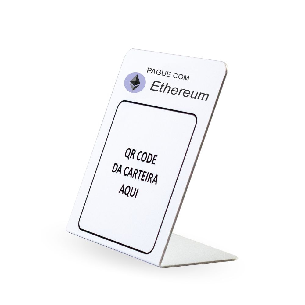 Display de Mesa QR Code Moeda Ethereum Display de Mesa QR Code Moeda Ethereum
