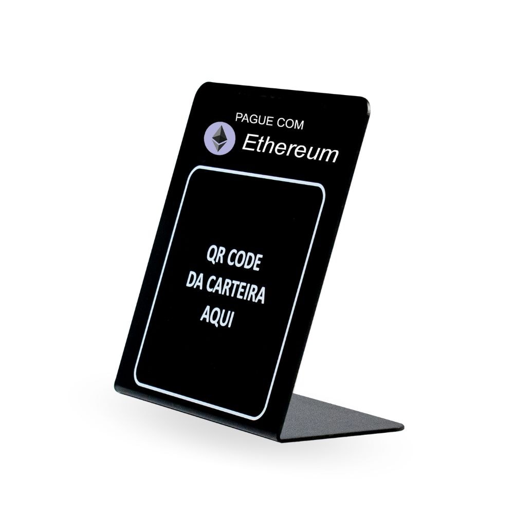 Display de Mesa QR Code Moeda Ethereum Display de Mesa QR Code Moeda Ethereum