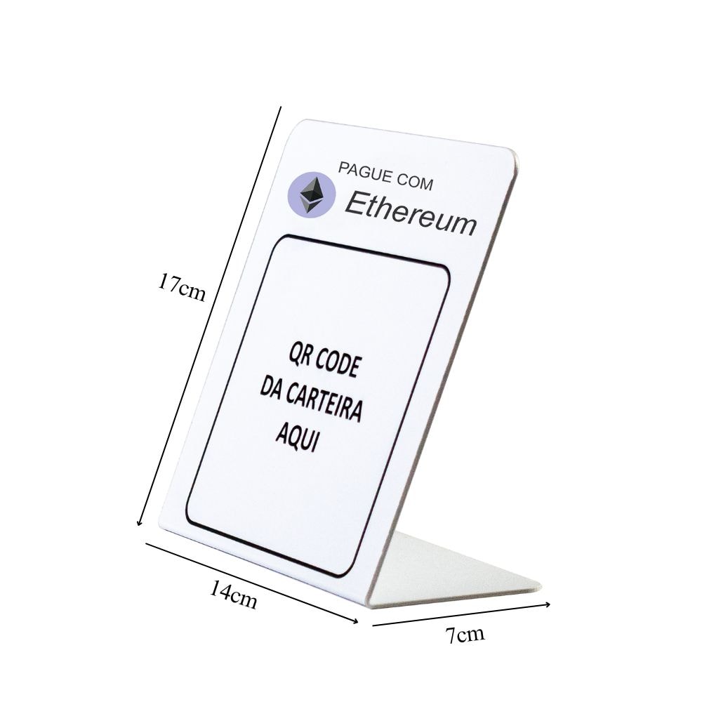 Display de Mesa QR Code Moeda Ethereum Display de Mesa QR Code Moeda Ethereum