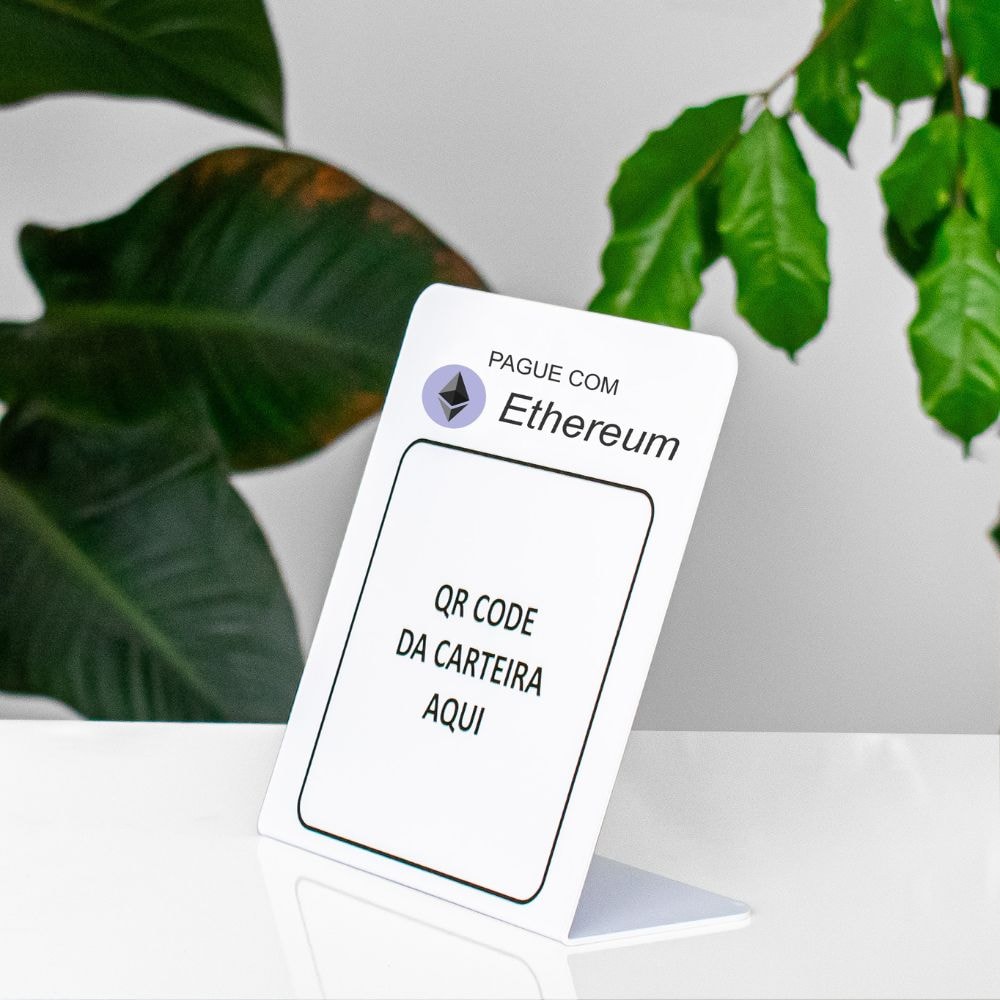 Display de Mesa QR Code Moeda Ethereum Display de Mesa QR Code Moeda Ethereum
