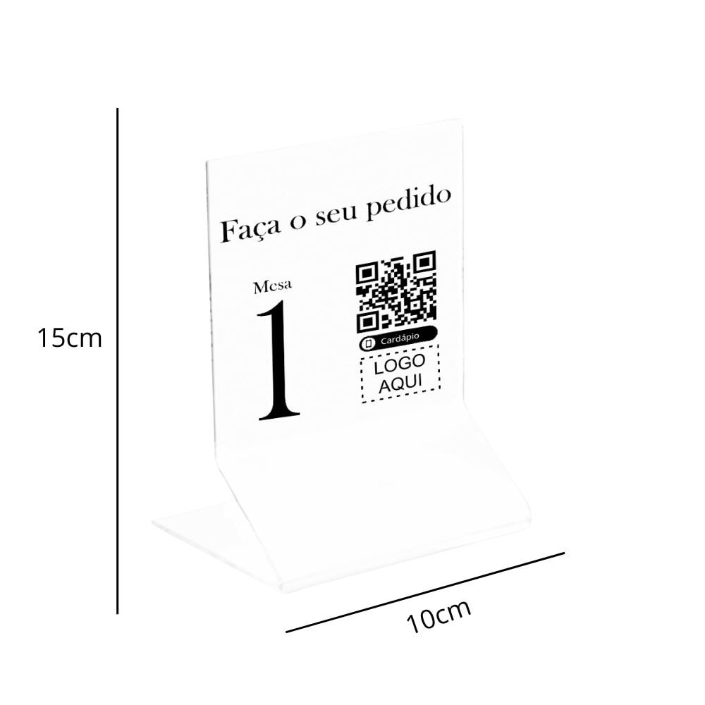Display em Acrílico com Base em L Personalizado (10x15CM) Display em Acrílico com Base em L Personalizado (10x15CM)