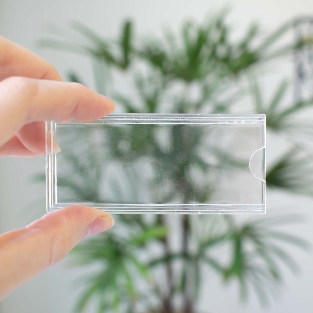 Display em Acrílico Duplo Horizontal 7,4x3cm Display em Acrílico Duplo Horizontal 7,4x3cm