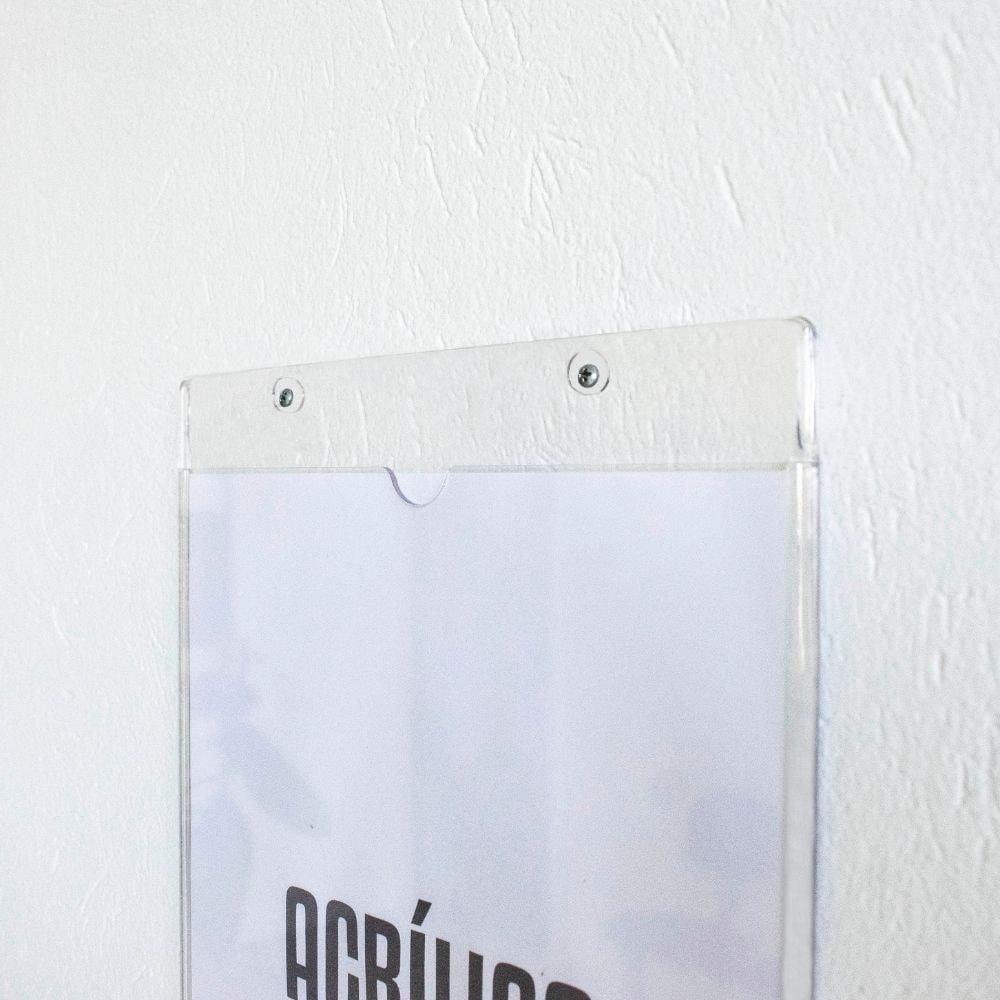 Display em Acrílico Duplo Vertical A4 para Parede (21x30cm) Display em Acrílico Duplo Vertical A4 para Parede (21x30cm)