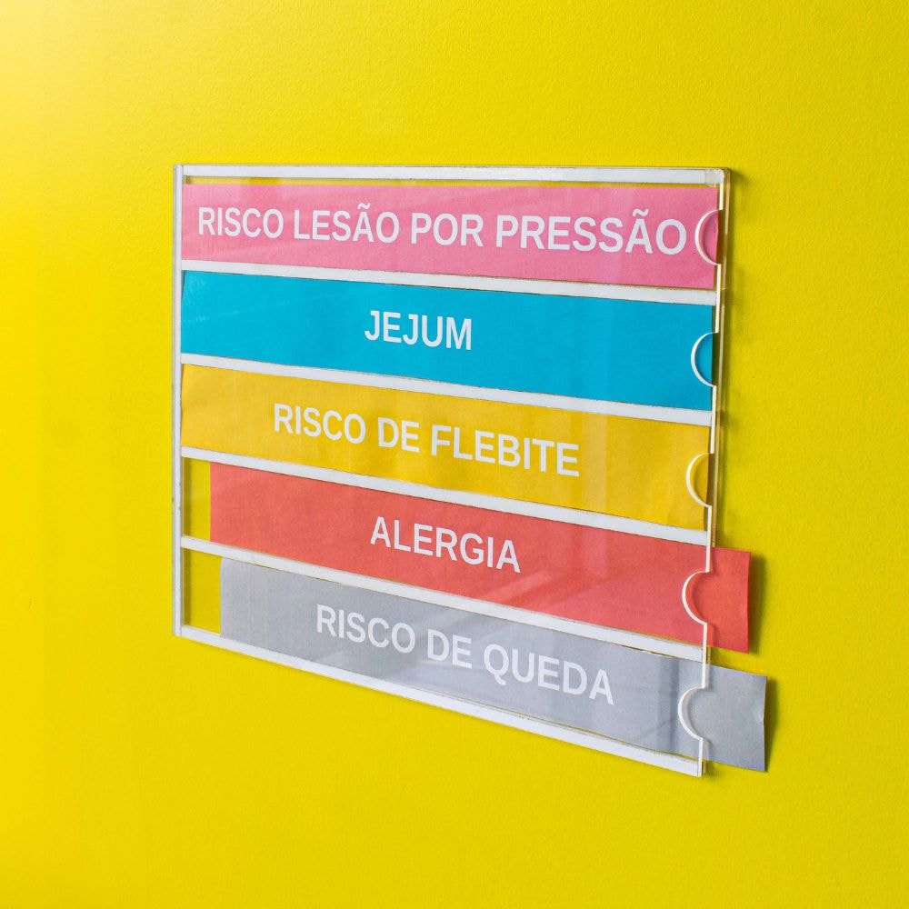 Display em Acrílico Identificador de Leito Display em Acrílico Identificador de Leito