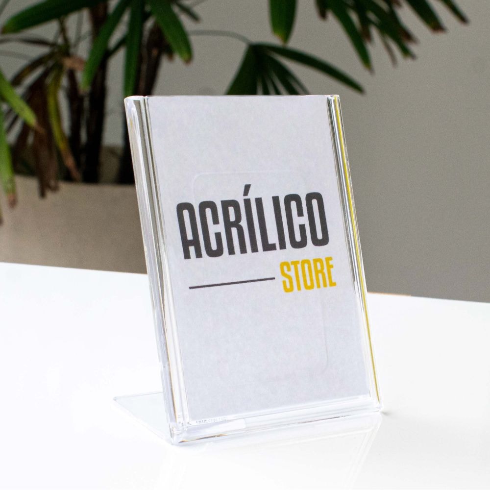 Display em Acrílico Tipo L A7 Vertical (7,5x10,5cm) Display em Acrílico Tipo L A7 Vertical (7,5x10,5cm)