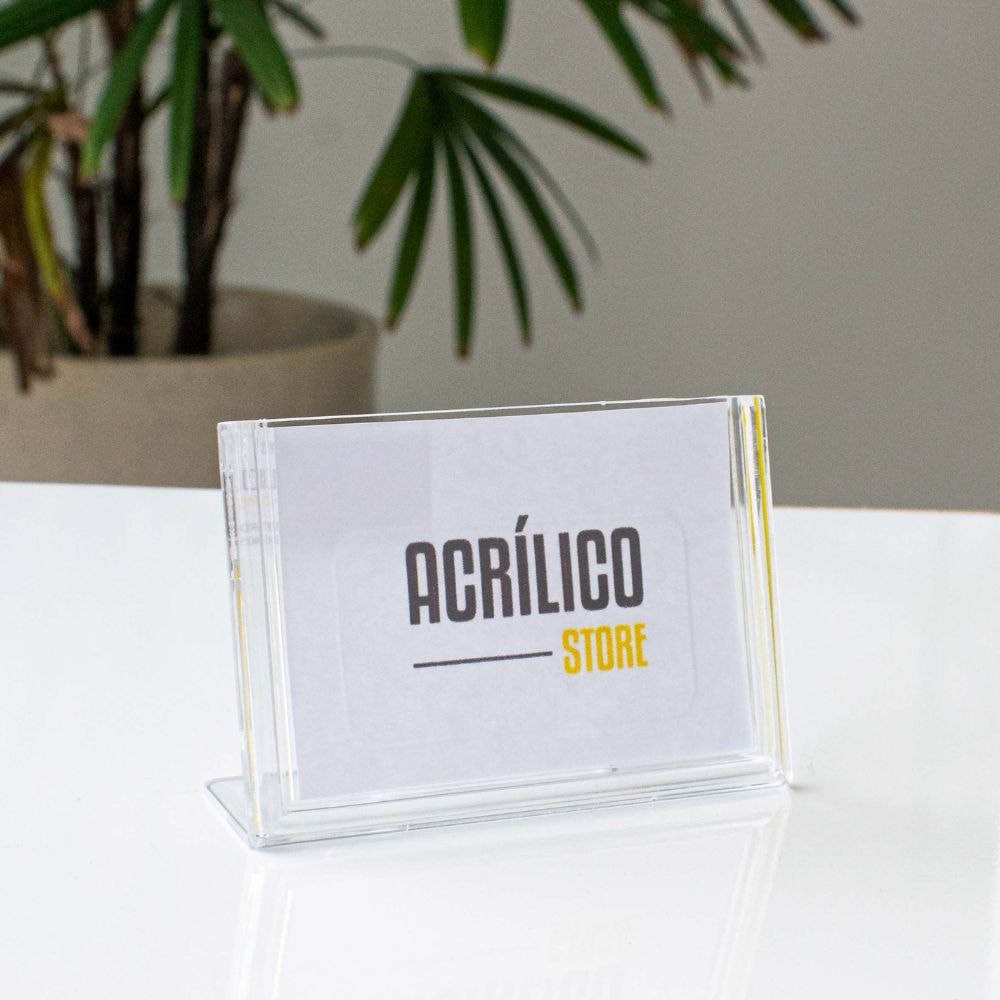 Display em Acrílico Tipo L A8 Horizontal (7,5x5cm) Display em Acrílico Tipo L A8 Horizontal (7,5x5cm)