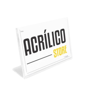 Display em Acrílico Tipo L A8 Horizontal (7,5x5cm)