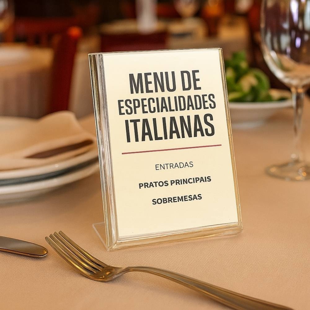 Display em Acrílico Tipo L A8 Vertical (5x7,5cm) Display em Acrílico Tipo L A8 Vertical (5x7,5cm)