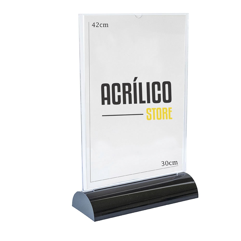 Display em Acrílico Tipo T A3 Vertical (30x42cm) Display em Acrílico Tipo T A3 Vertical (30x42cm)