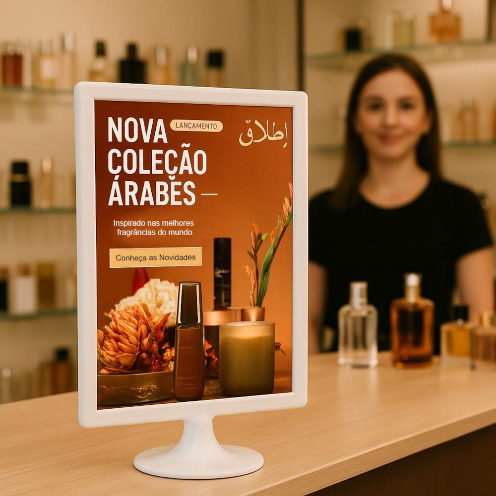 Display Tipo T Branco A4 Vertical (21x30cm) Display Tipo T Branco A4 Vertical (21x30cm)