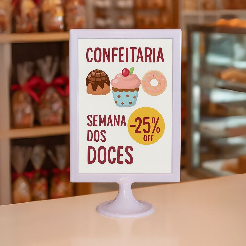 Display Tipo T Branco A4 Vertical (21x30cm) Display Tipo T Branco A4 Vertical (21x30cm)