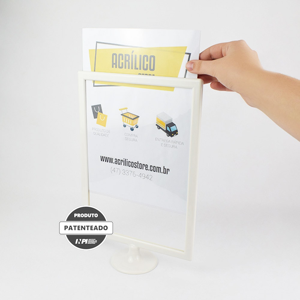 Display Tipo T Branco A4 Vertical (21x30cm) Display Tipo T Branco A4 Vertical (21x30cm)