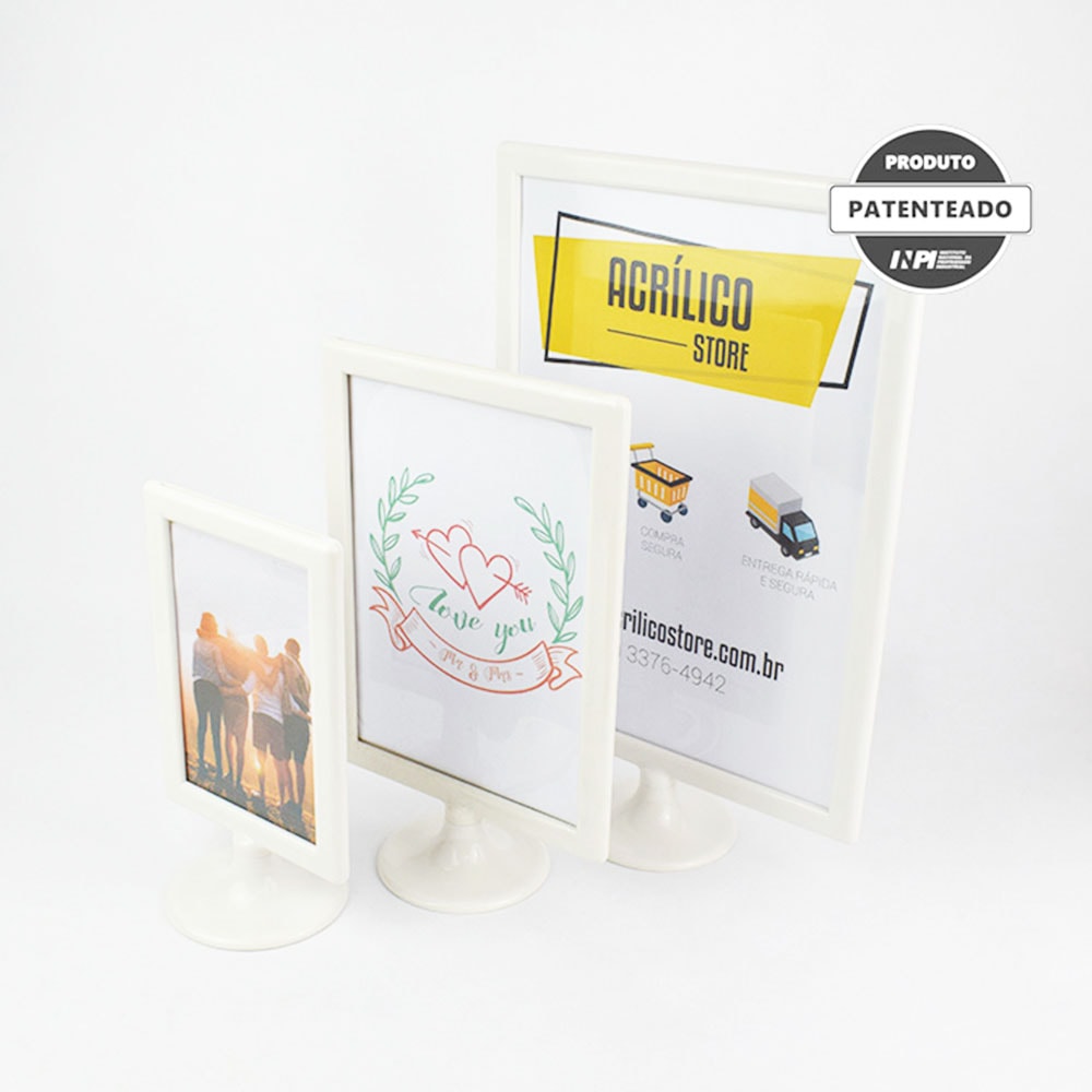 Display Tipo T Branco A4 Vertical (21x30cm) Display Tipo T Branco A4 Vertical (21x30cm)