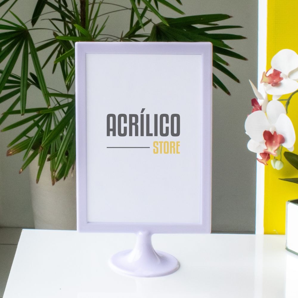 Display Tipo T Branco A4 Vertical (21x30cm)