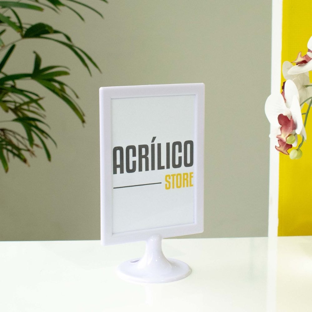 Display Tipo T Branco A5 Vertical (15x21cm)