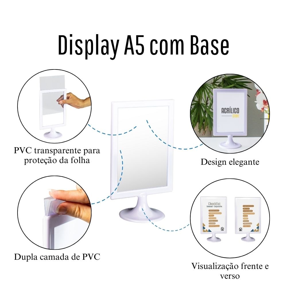 Display Tipo T Branco A5 Vertical (15x21cm) Display Tipo T Branco A5 Vertical (15x21cm)
