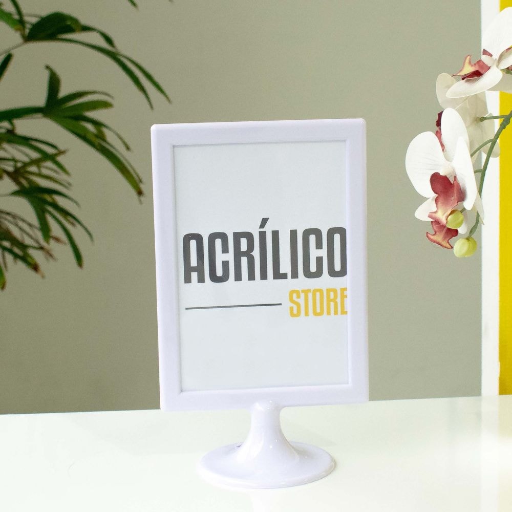 Display Tipo T Branco A5 Vertical (15x21cm)