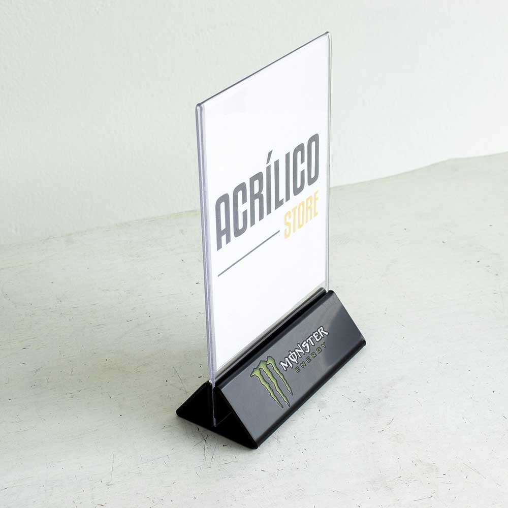 Display tipo T com Base Personalizada A5 (15x21cm)