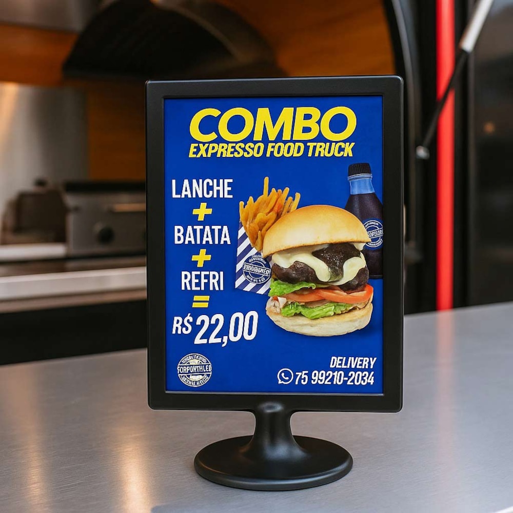 Display Tipo T Preto A4 Vertical (21x30cm) Display Tipo T Preto A4 Vertical (21x30cm)