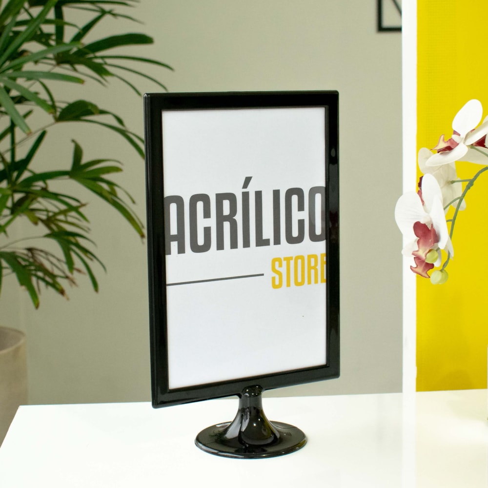 Display Tipo T Preto A4 Vertical (21x30cm)