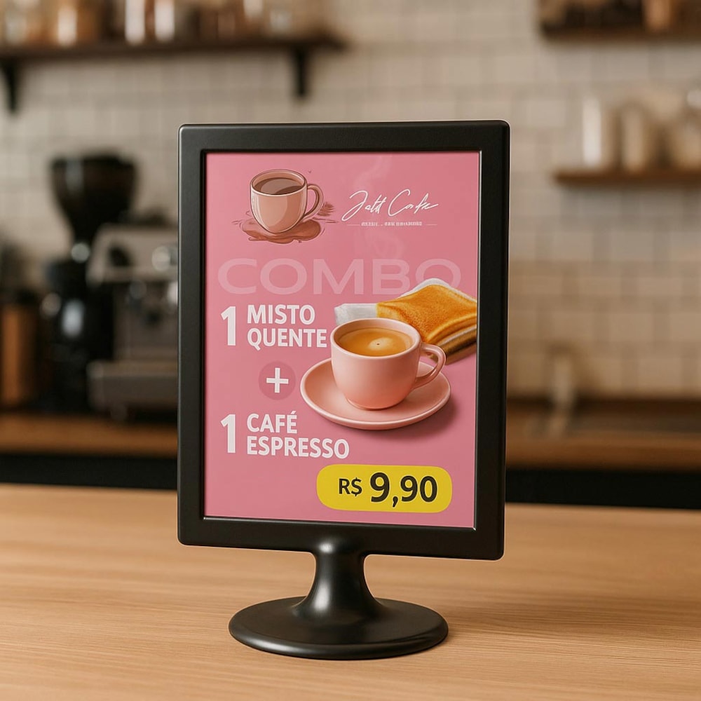 Display Tipo T Preto A5 Vertical (15x21cm) Display Tipo T Preto A5 Vertical (15x21cm)