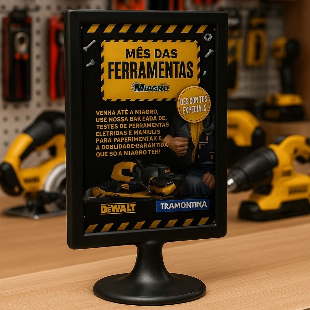 Display Tipo T Preto A5 Vertical (15x21cm) Display Tipo T Preto A5 Vertical (15x21cm)