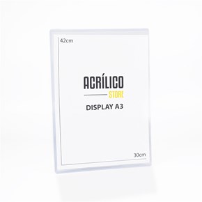 Display Transparente A3 Vertical (30x42cm)