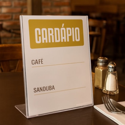 Display transparente Tipo L A5 Vertical (15x21cm)