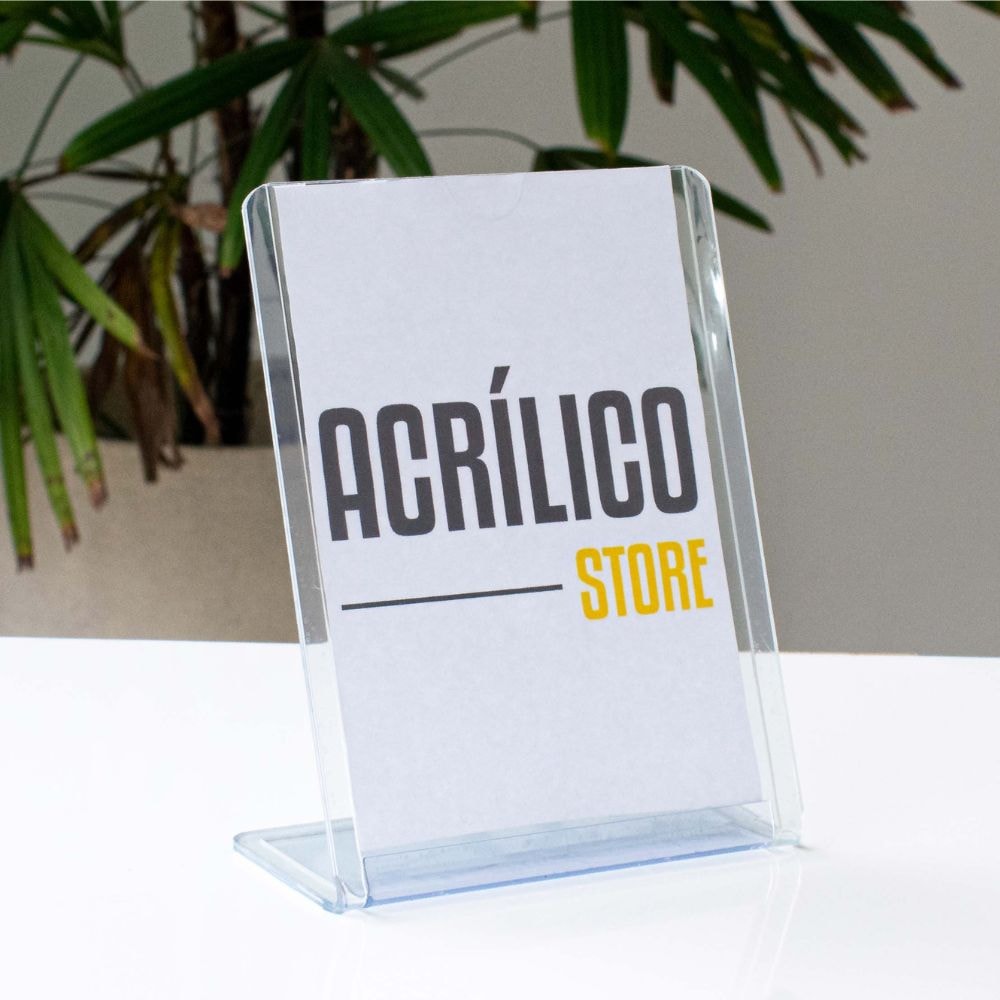 Display transparente tipo L A6 Vertical (10x15cm) Display transparente tipo L A6 Vertical (10x15cm)