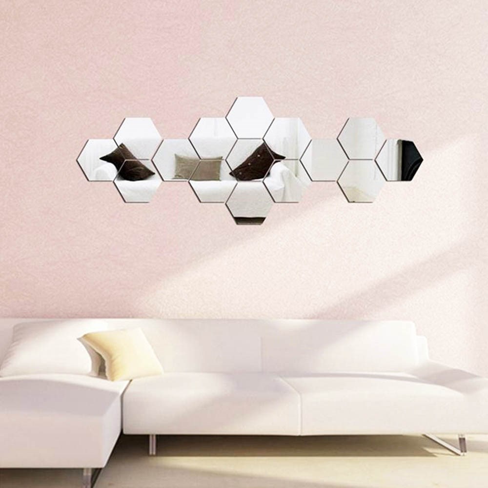 Espelho Decorativo Hexagonal - 10 peças