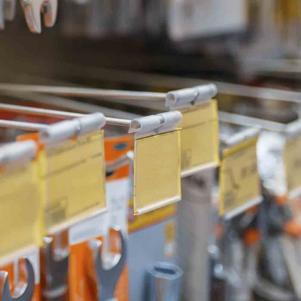 Etiqueta PVC para Gancheira 3x6,6cm Etiqueta PVC para Gancheira 3x6,6cm