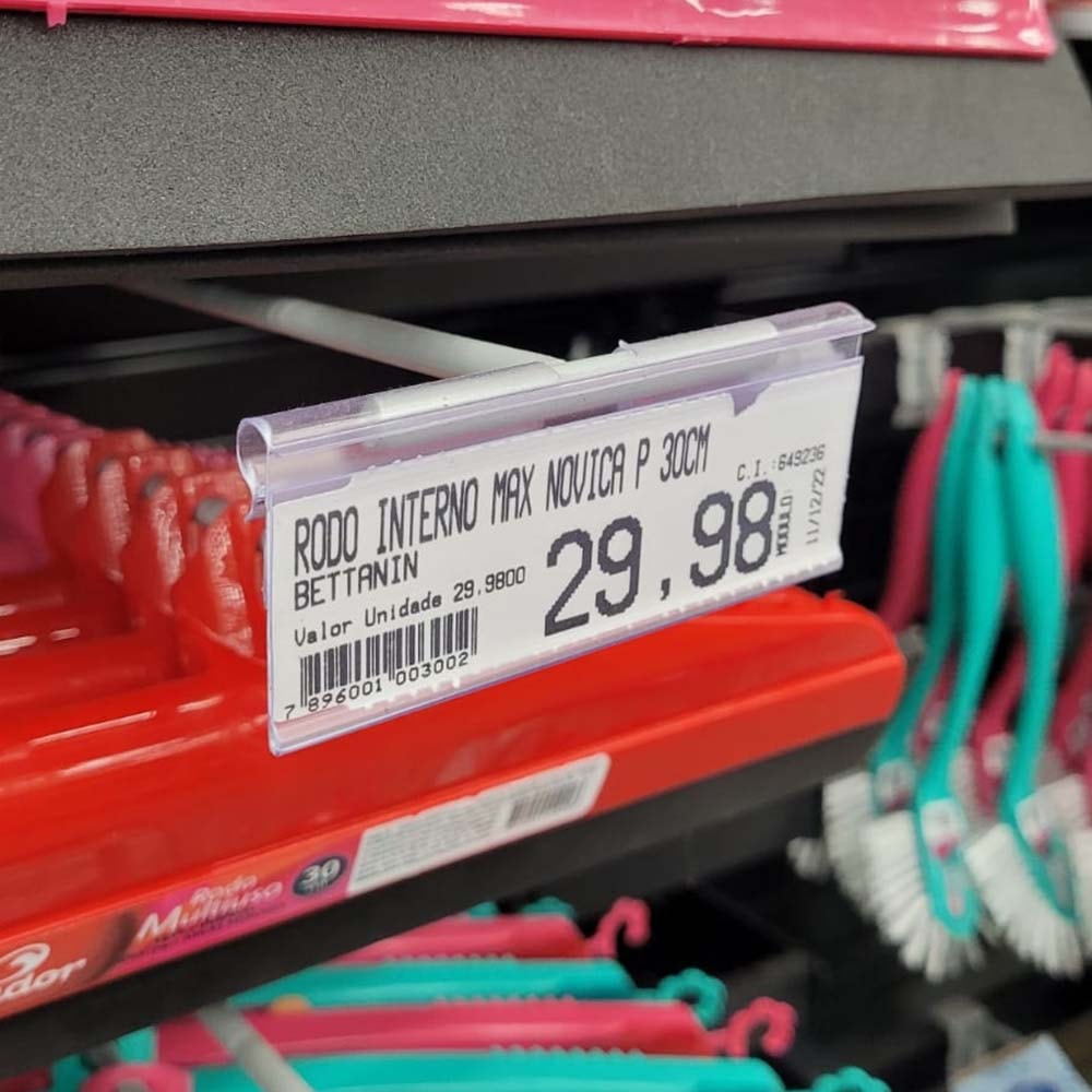 Etiqueta PVC para Gancheira 3x6,6cm Etiqueta PVC para Gancheira 3x6,6cm